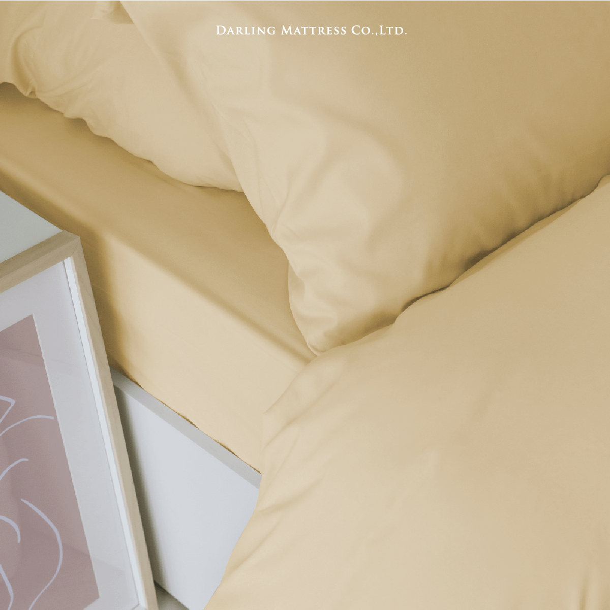 ชุดผ้าปูผ้านวม 3.5 ฟุต DARLING MATTRESS รุ่นสีพื้น สีแซนด์_1